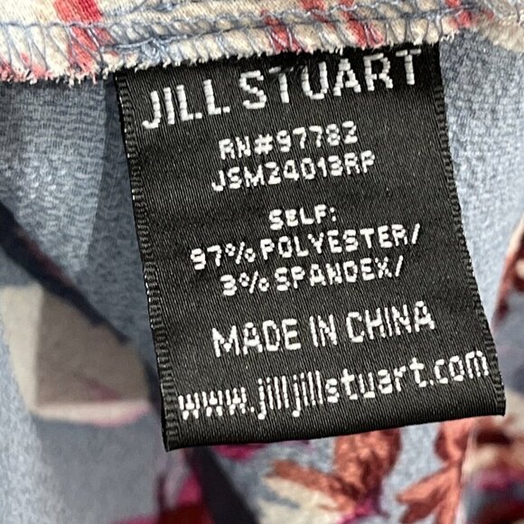 Jill Stuart Dress Womens XS Gray Floral Ruffle‎ Mini Cottagecore Feminine Fairy - Picture 4 of 8